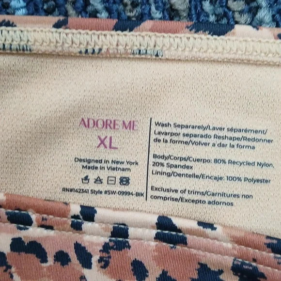New Adore Me Nadzia Contour Bikini Bottoms | Leopard‎ XL - Picture 4 of 5